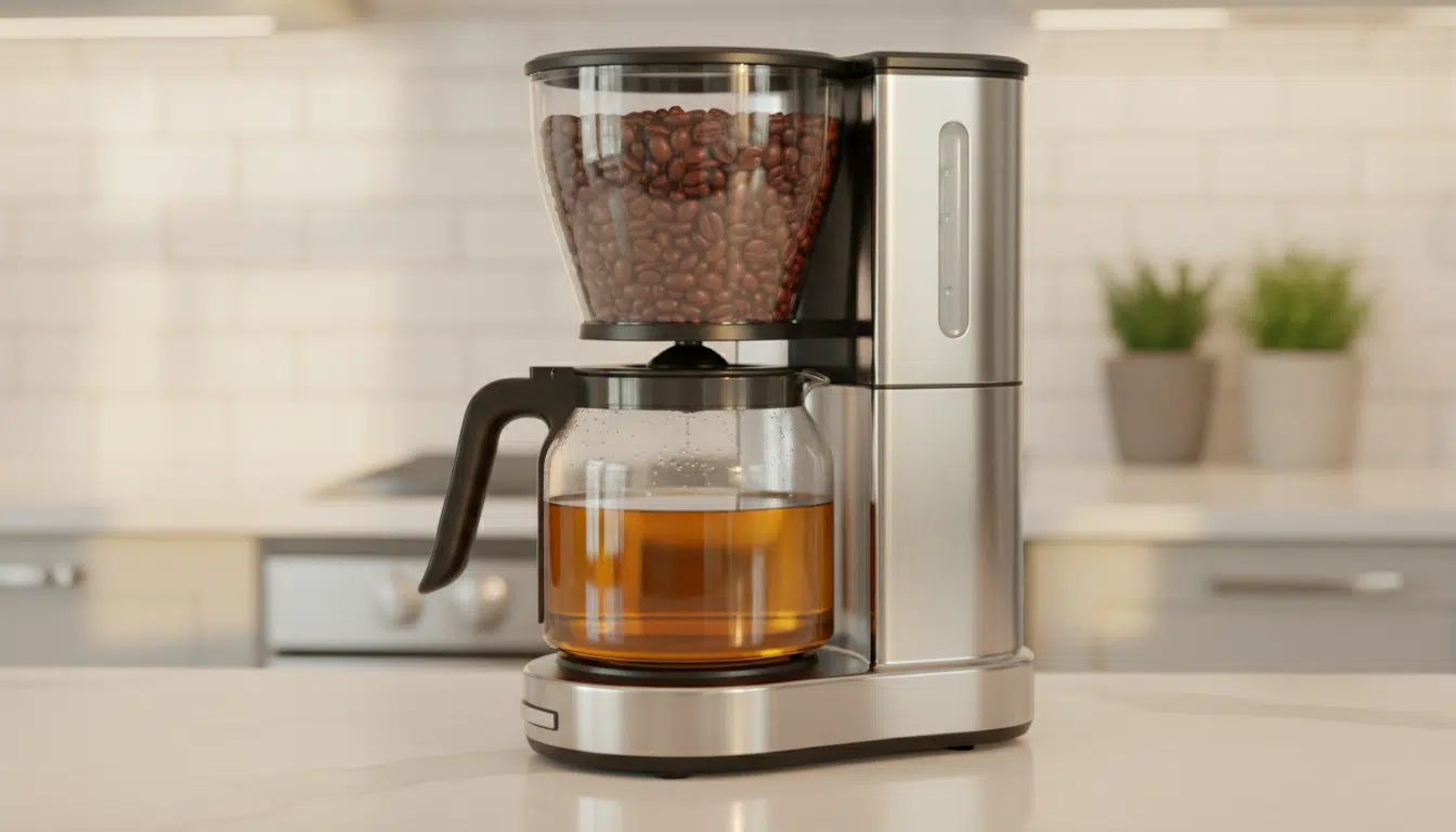 Cafetière filtre SEVERIN avec moulin intégré et grains