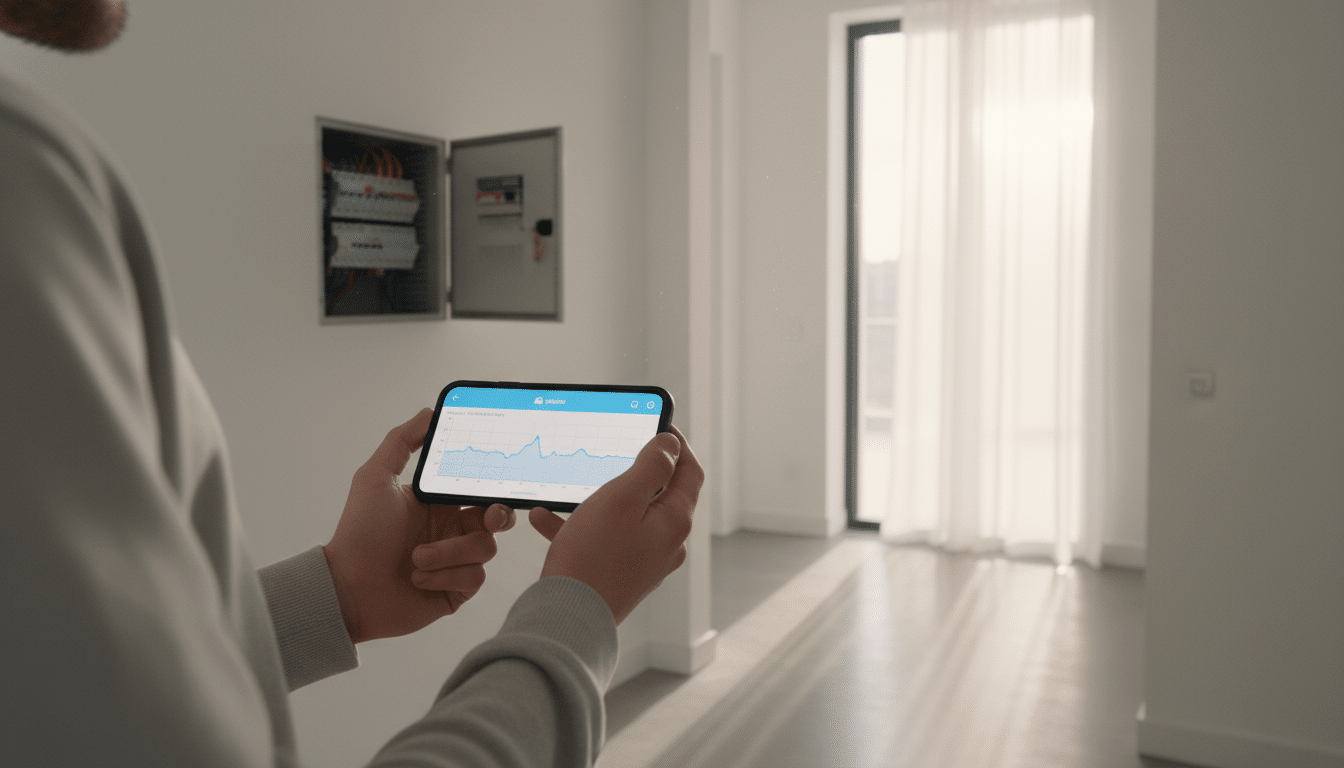 Application Enedis affichant la courbe de consommation Linky