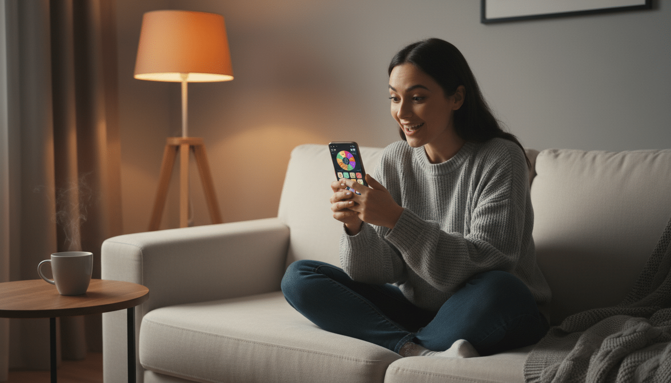 Joueur consultant l'application FDJ sur son smartphone