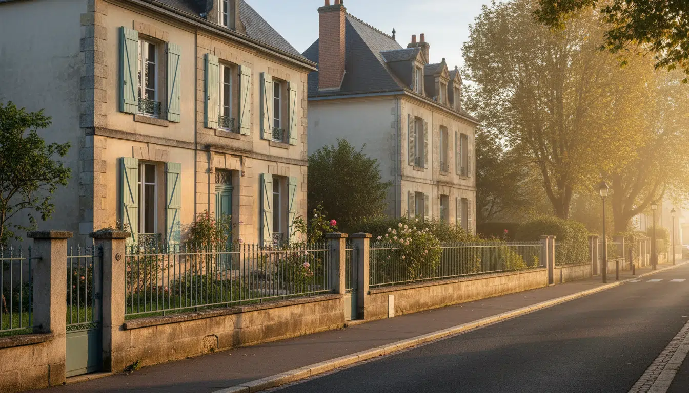 Rue pavillonnaire calme de Maisons-Alfort au petit matin