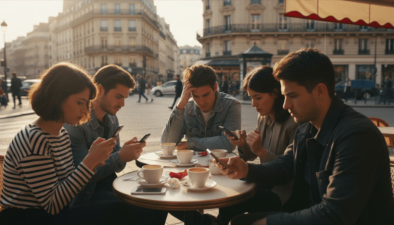 Fans déçus consultant les prix sur leurs téléphones
