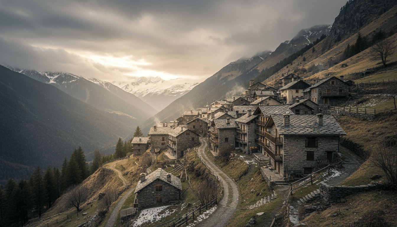Le hameau du Haut-Vernet dans les Alpes-de-Haute-Provence