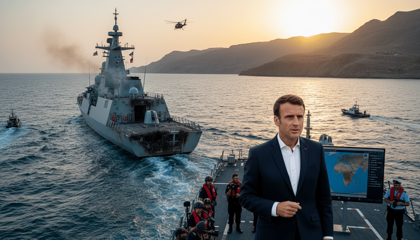 Navire français touché dans le détroit d'Ormuz : Macron assure que « la France n'était pas visée »