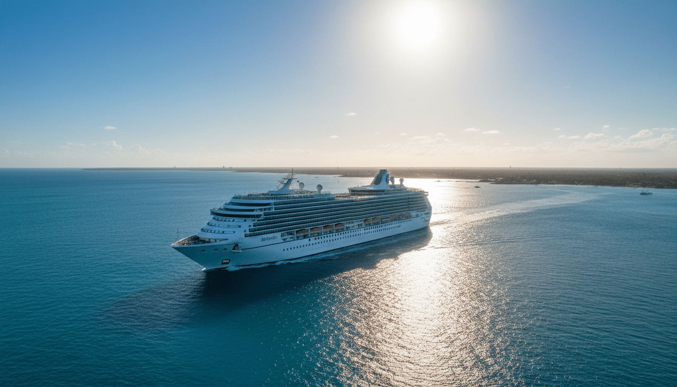 Le Caribbean Princess naviguant dans les eaux des Caraïbes