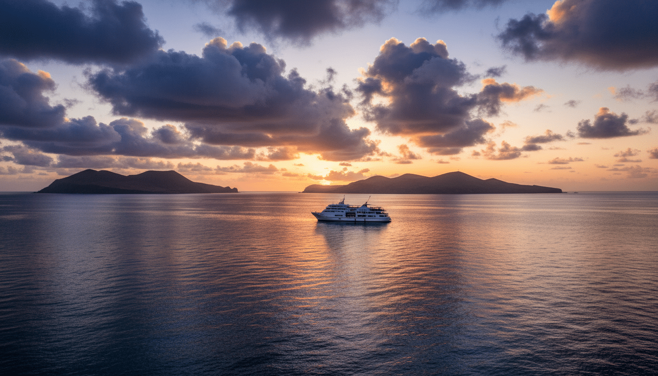 Le MV Hondius au large du Cap-Vert