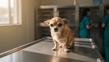 Peep, le Chihuahua de 11 ans, seul dans un refuge