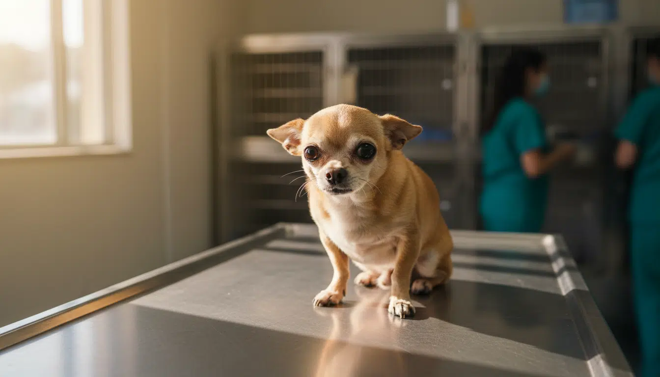 Peep, le Chihuahua de 11 ans, seul dans un refuge