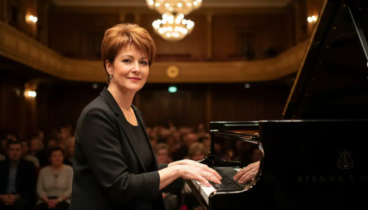 Pianiste célèbre née le 9 mai scène concert