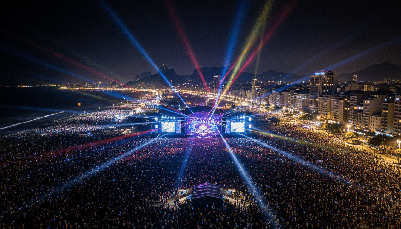 Concert géant de Shakira sur la plage de Copacabana