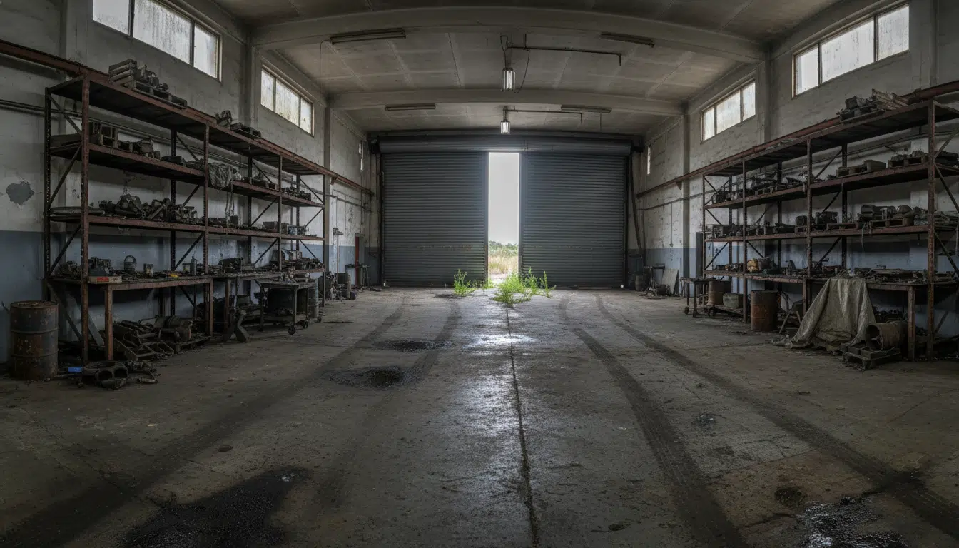 Le hangar vide où Stanislas et les policiers font chou blanc