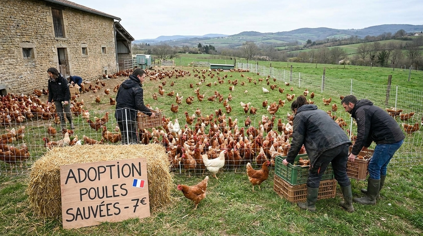 Près de Lyon, 1000 poules sauvées de l'abattoir sont adoptables pour 7 euros