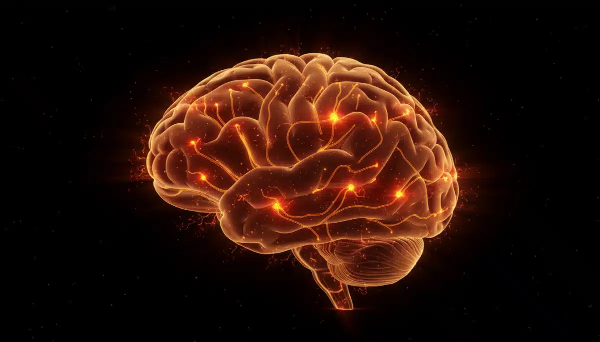 Réseau du mode par défaut du cerveau humain illuminé