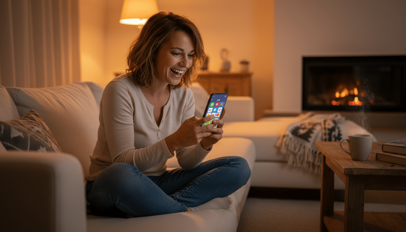 Joueur consultant l'application FDJ sur smartphone