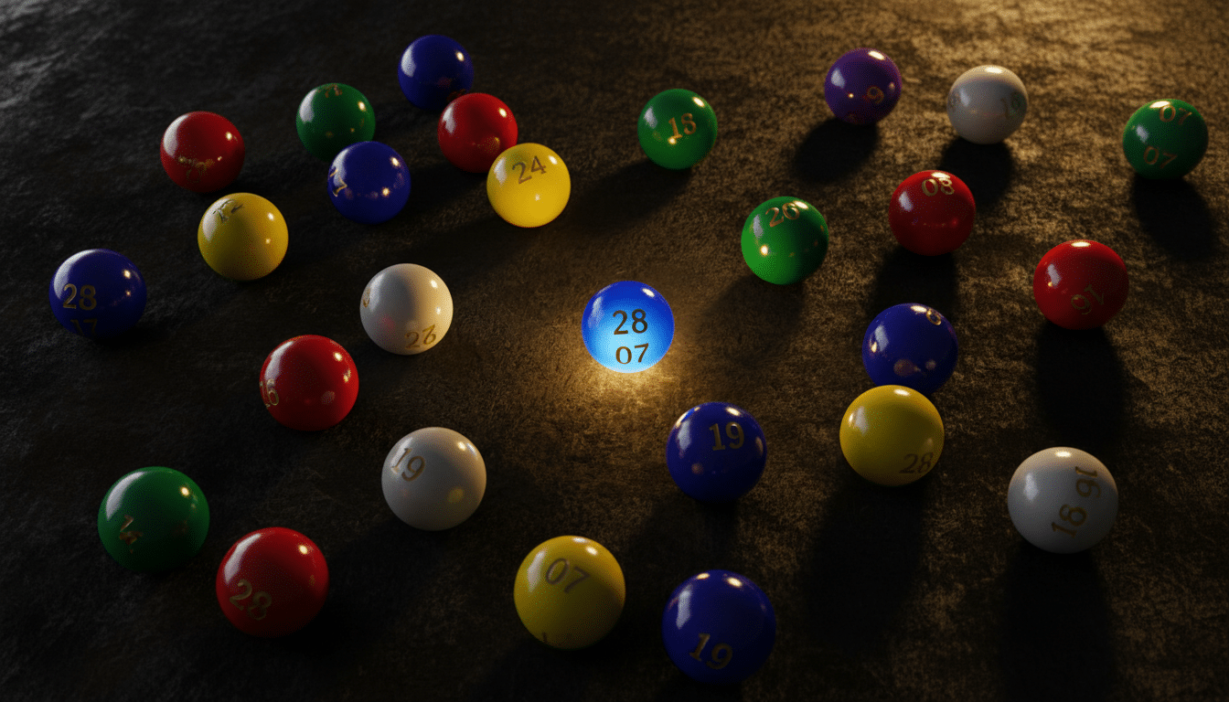 Boules numérotées du tirage du Loto