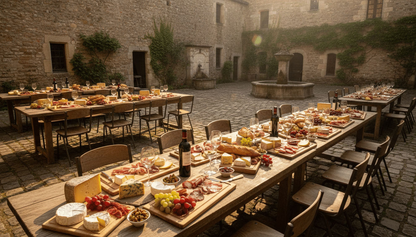Restaurant et rassemblement de voitures anciennes au château