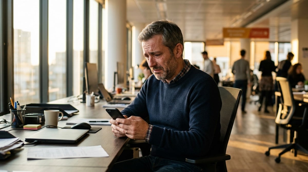 Salarié apprenant un décès au bureau