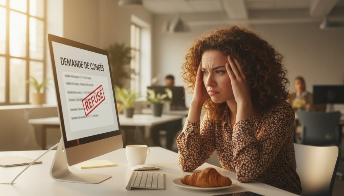 Salariée frustrée face à un refus de congés