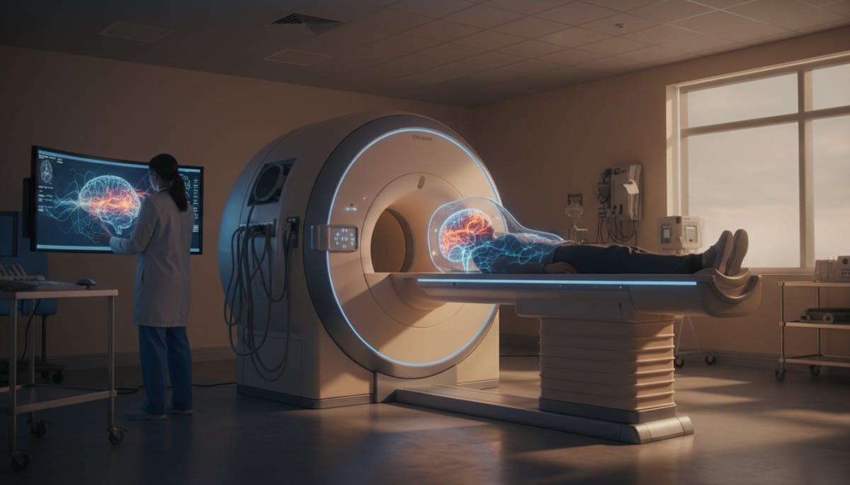 Scanner IRM du cerveau humain en activité