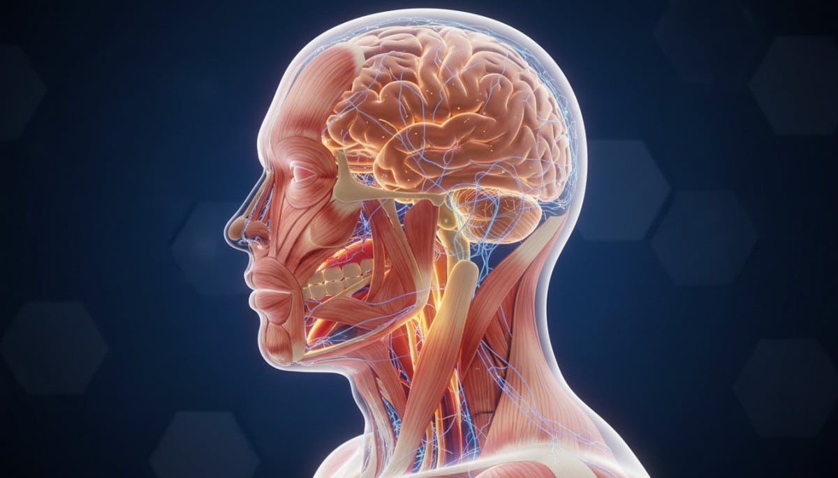 Schéma des muscles impliqués dans la déglutition