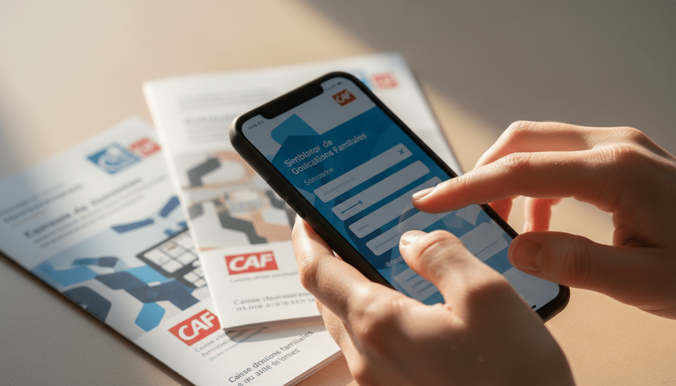 Simulation RSA sur smartphone avec documents CAF