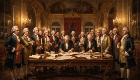 Signature de la Constitution polonaise du 3 mai 1791 à Varsovie