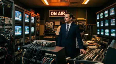 Studio de télévision CNN lors de son lancement en 1980