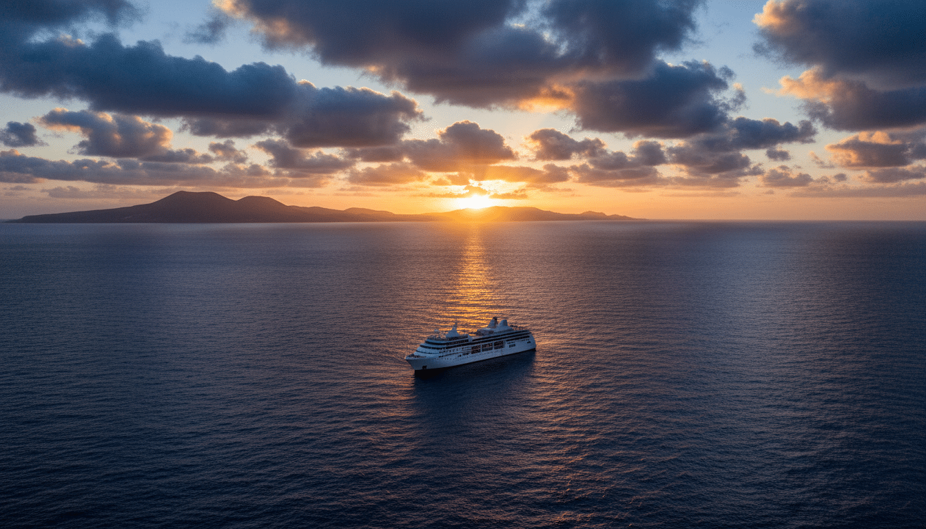 Le MV Hondius ancré au large du Cap-Vert