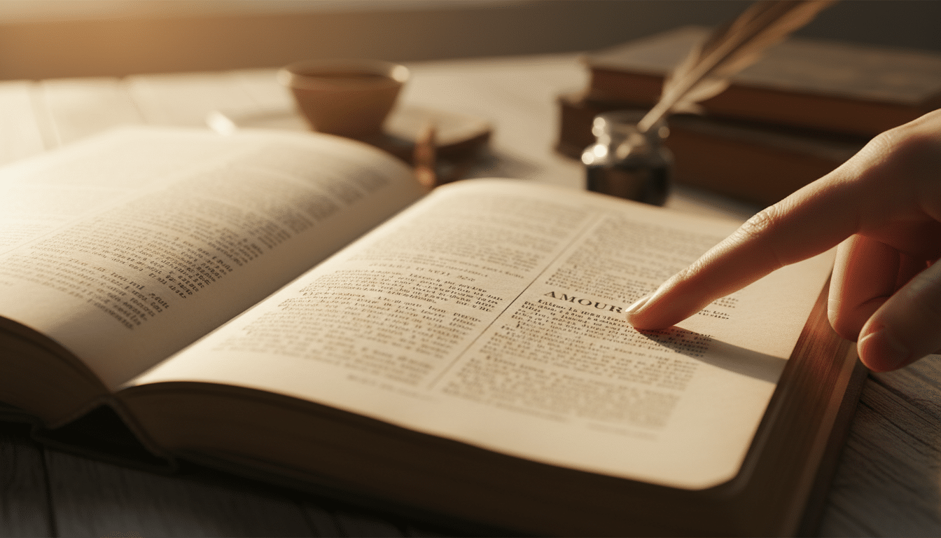Dictionnaire français ouvert sur une expression courante