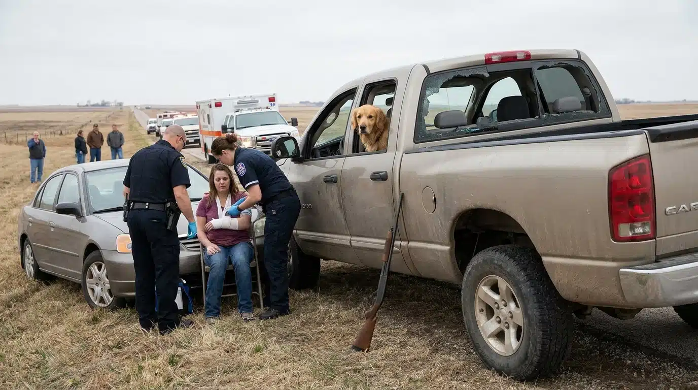 Un chien laissé seul dans un pick-up déclenche un fusil de chasse et blesse une automobiliste au Nebraska