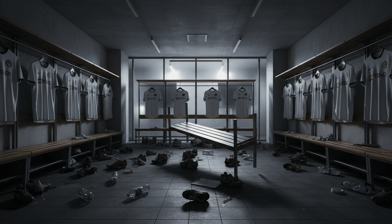 Vestiaire du Real Madrid après une altercation