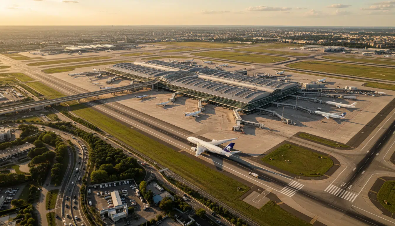 Aéroport de Roissy-Charles de Gaulle vu du ciel