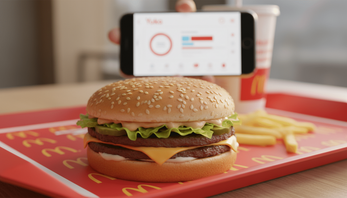 Big Mac scanné par l'application Yuka sur smartphone