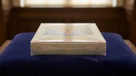 Cartouche NES scellée sous plastique sur fond sombre