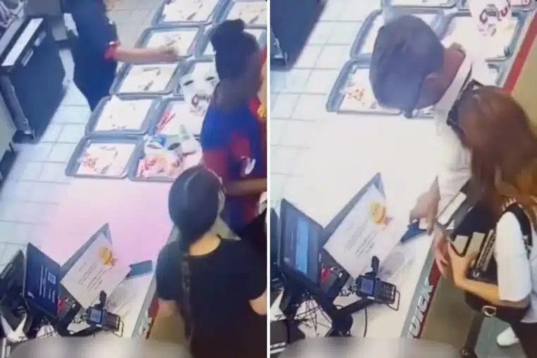 Elle se fait voler son téléphone au fast-food et la vidéo de surveillance dévoile le coupable (vidéo)