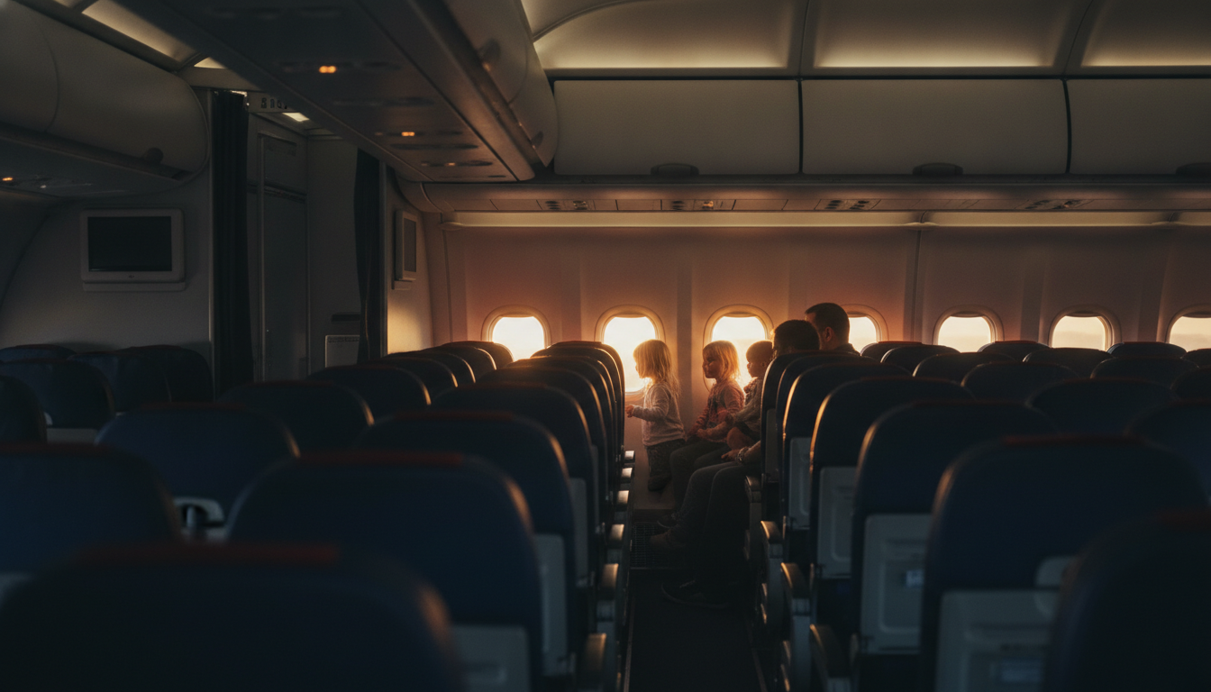 Famille assise à l'arrière d'un avion Ryanair
