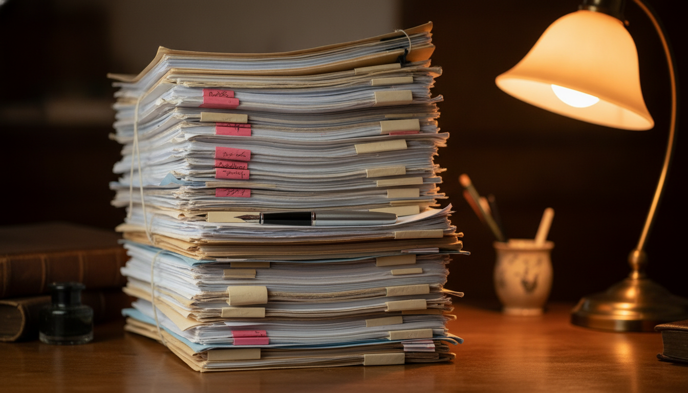 Documents administratifs du rapport d'inspection sur un bureau