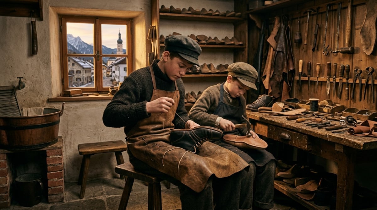 Atelier de cordonnerie des frères Dassler en Bavière