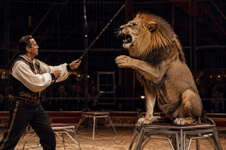 blague dompteur lion