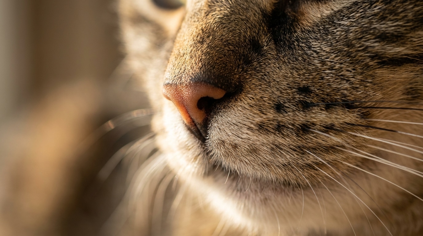 Gros plan sur le museau et les moustaches d'un chat