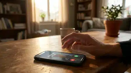 Smartphone affichant un appel entrant d'un numéro inconnu