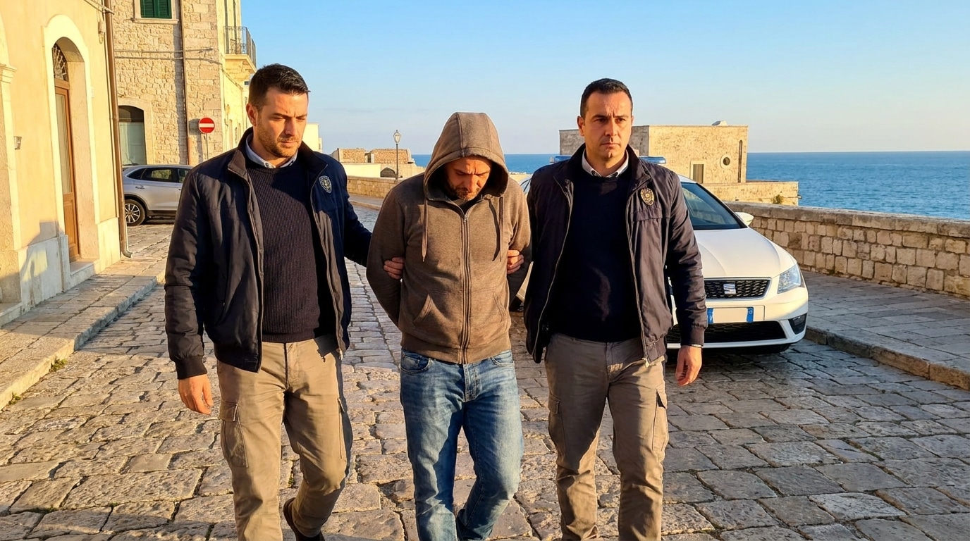 Interpellation par la police dans une rue côtière espagnole