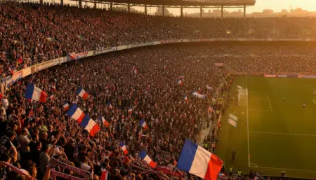 Stade américain rempli de supporters français lors du Mondial 2026
