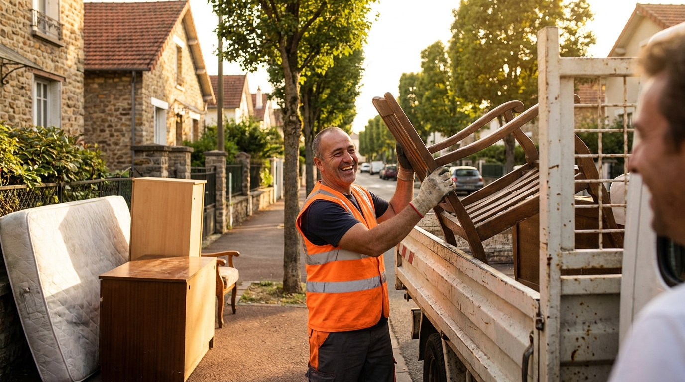 Collecte gratuite d'encombrants en porte-à-porte en ville