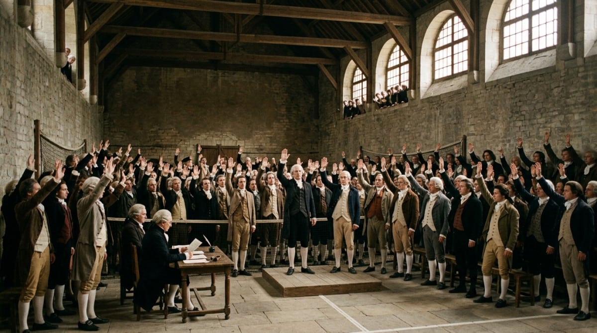 Députés prêtant le Serment du Jeu de paume en 1789