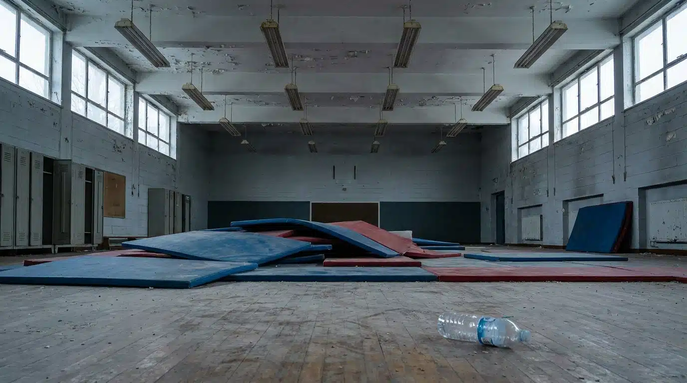 Intérieur vide d'un club de sport avec tatamis