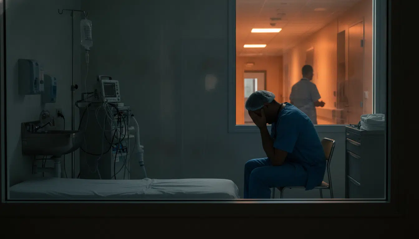 Médecin français isolé dans une chambre d'hôpital sécurisée