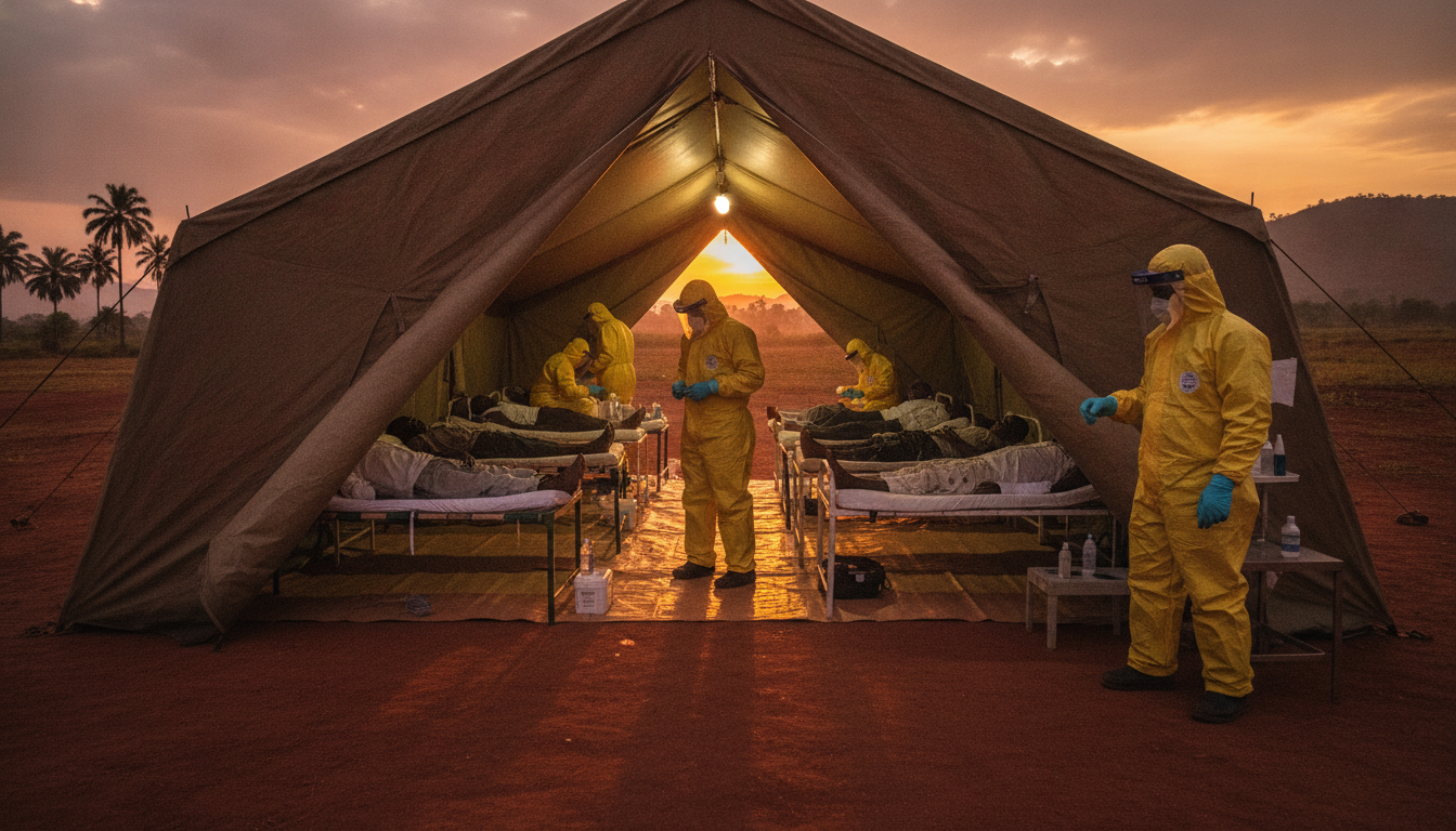 Hôpital de campagne en RDC contre Ebola