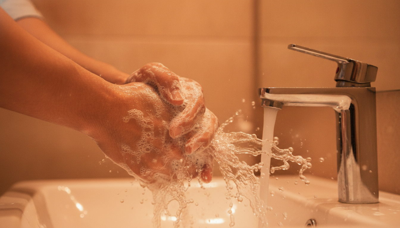 Lavage des mains au savon geste de prévention contre Ebola