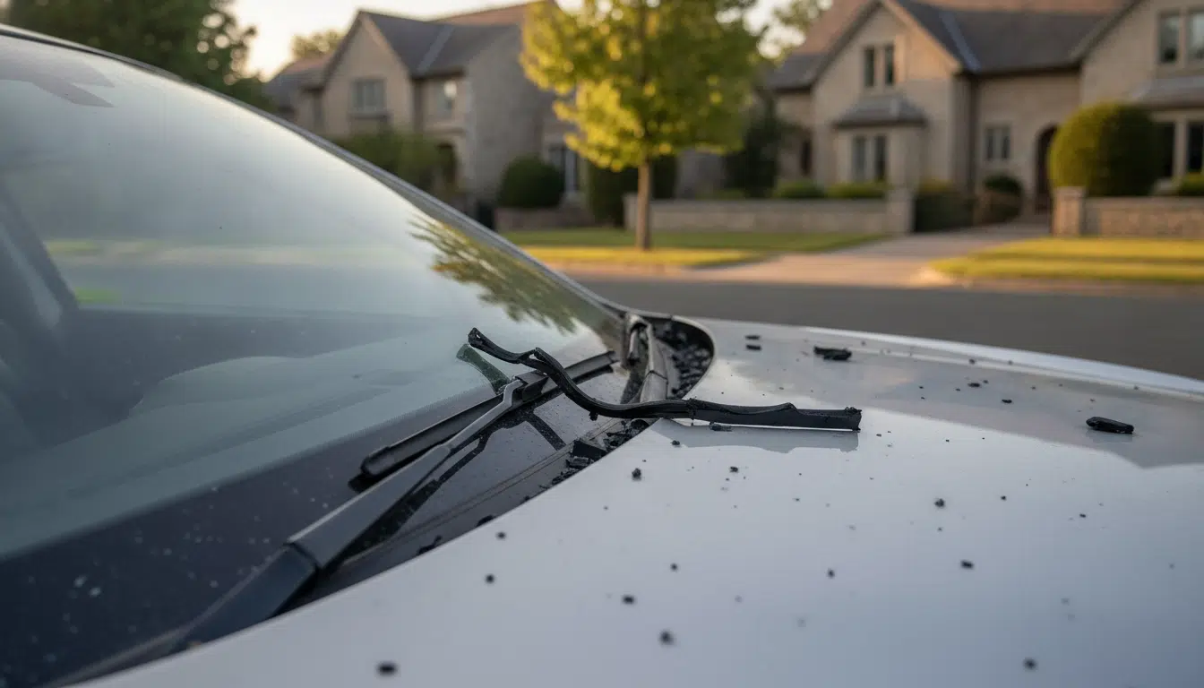 Joints de voiture abîmés par un perroquet