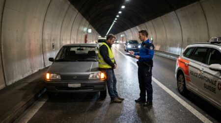 En panne d'essence dans un tunnel suisse, cet automobiliste a perdu son permis pendant 2 ans